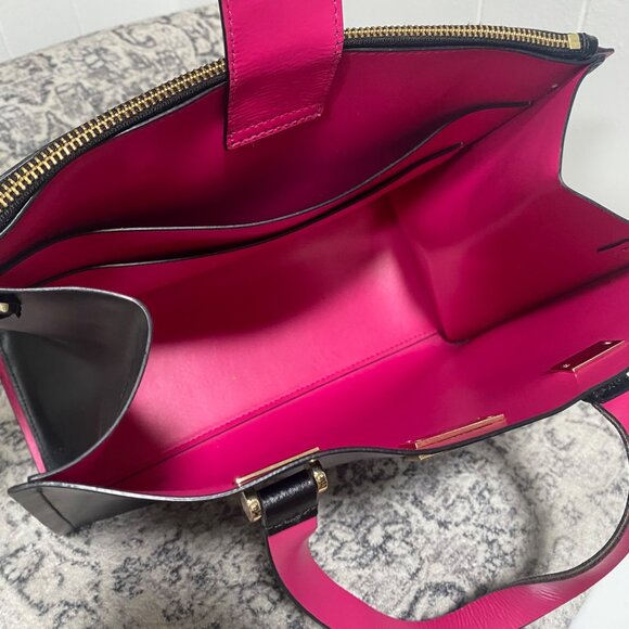 Kate Spade Arbour Hill Kyra Sweetheart Handbag in Black and Pink - Picture 6 of 7